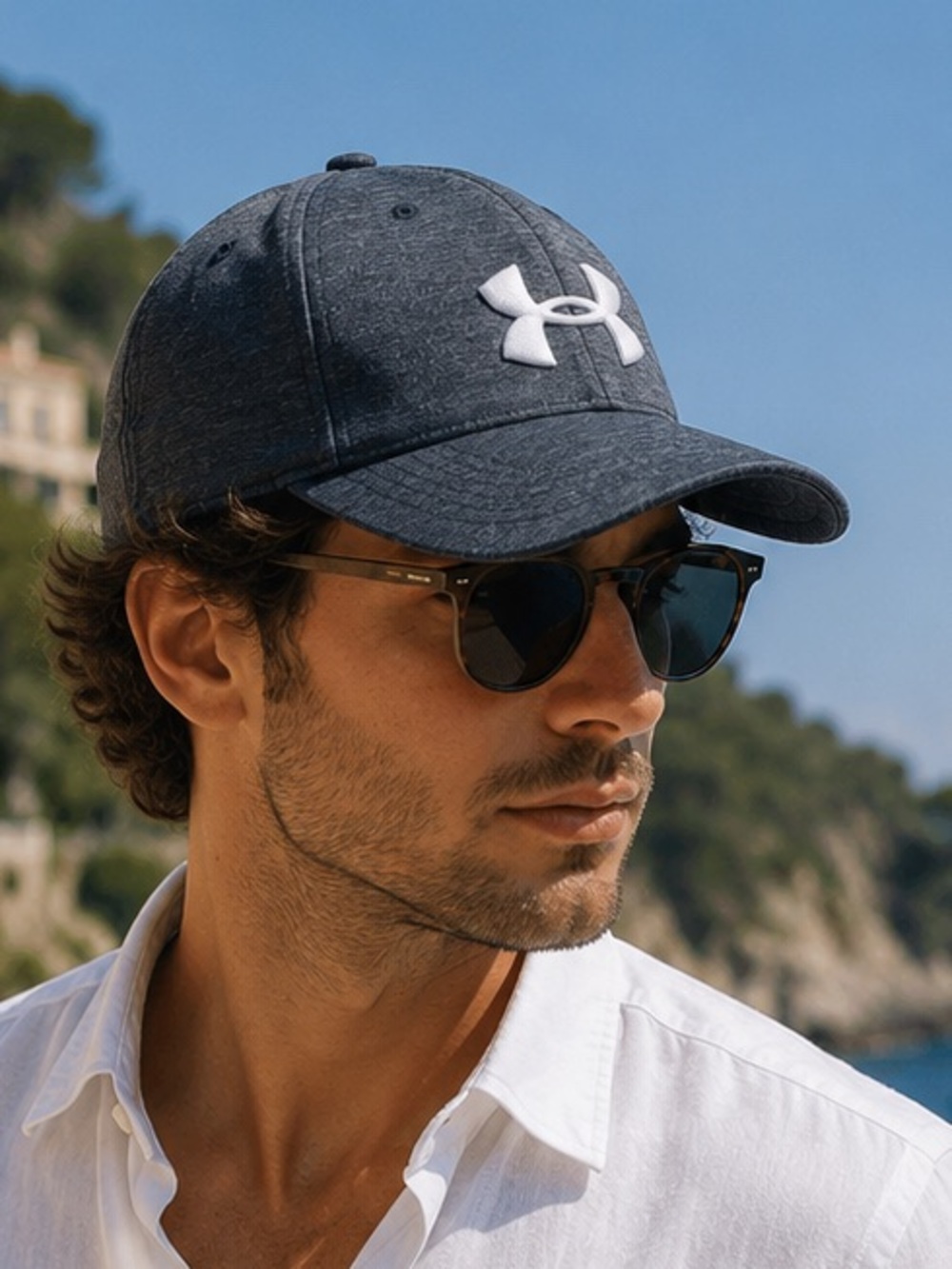 💜Under Armour Kids Dark Heather Gray Cap with White Logo - Picture 1 of 8